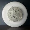 Mid-century white murano glass ceiling lamp Italy 1970s