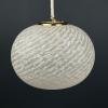 Large swirl murano glass pendant lamp Vetri Murano Italy 1970s