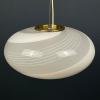 Classic swirl Murano glass pendant lamp Italy 70s