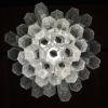 Mid-century murano glass chandelier Tronchi by Venini Italy 1960s