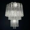 Mid-century murano glass chandelier Tronchi by Venini Italy 1960s