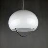 Mid-century White Pendant Lamp Meblo Guzzini 1970s Yugoslavia Italia