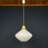 Mid-century pendant lamp Italy 1950s White glass chandelier Italian modern