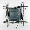 Large iron wall lamps Brutalist 1960s
