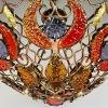 Metal and murano glass chandelier by MM Lampadari Italy 1990s