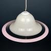 Murano glass white and pink pendant lamp Italy 1970s