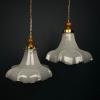 1 of 2 Murano glass pendant lamp Flower Italy 1970s