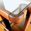 Mid-century wood coffee table Yugoslavia Meblo 1970s italian design
