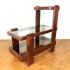 Mid-century wood coffee table Yugoslavia Meblo 1970s italian design