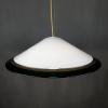 Retro murano glass pendant lamp Italy 1980s Green Yellow White