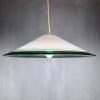 Retro murano glass pendant lamp Italy 1980s Green Yellow White