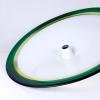 Retro murano glass pendant lamp Italy 1980s Green Yellow White