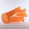 Orange murano glass vase Fazzoletto Italy 1990s