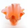 Orange murano glass vase Fazzoletto Italy 1990s
