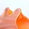 Orange murano glass vase Fazzoletto Italy 1990s