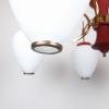 Mid-century red pendant lamp from Stilnovo Italy 1960s Art Deco