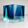 Sommerso murano glass vase by Flavio Poli for Seguso Italy, 1970s