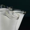 White murano glass vase, Italy 1970s