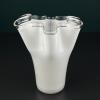 White murano glass vase, Italy 1970s