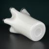 White murano glass vase, Italy 1970s