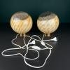 Mid-century Murano ball table lamp by VeArt, Italy 1970s, Set of 2