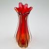 Vintage red murano vase, Italy 1970s