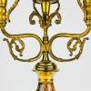 Antique 3 arm table lamp Hunting by C. Florentine, Italy 1950s