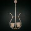 Murano chandelier Lyre by Ercole Barovier Barovier & Toso, Italy 1940s