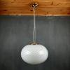 Retro swirl glass pendant lamp Italy 70s