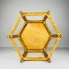Vintage rattan coffee table, Italy 1960s