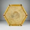 Vintage rattan coffee table, Italy 1960s