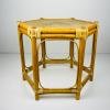 Vintage rattan coffee table, Italy 1960s