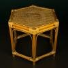 Vintage rattan coffee table, Italy 1960s