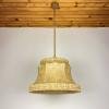 Vintage rawhide pendant lamp, 1950s