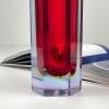 Sommerso murano glass vase style Flavio Poli, Italy 1970s