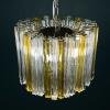Original cascade Murano glass Crystal Prism Chandelier from Venini, Italy 1970s