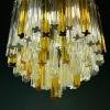 Original cascade Murano glass Crystal Prism Chandelier from Venini, Italy 1970s