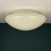 Classic beige swirl murano glass ceiling or wall lamp, Italy, 1970s