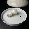 Classic beige swirl murano glass ceiling or wall lamp, Italy, 1970s