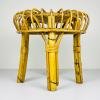 Vintage Rattan Stool, Italy, 1960s