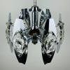 Chrome and Glass Lens Chandelier by Oscar Torlasco Italy 1960s