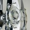 Chrome and Glass Lens Chandelier by Oscar Torlasco Italy 1960s
