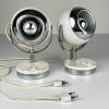 Mid-century white desk lamps Eyeball, Italy 1960s, Set of 2