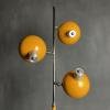 Mid-century yellow eyeball floor lamp italy 1960s space age atomic