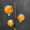 Mid-century yellow eyeball floor lamp italy 1960s space age atomic