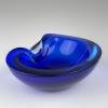 Blue Murano glass ashtray, Italy 1970s