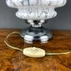 Mid-century white murano glass mushroom table lamp Mazzega Italy 1960s