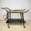 Mid-Century wood bar cart trolley, Italy, 1950s
