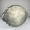 Antique pewter tray or fruit platter, Italy, 1950s