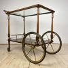 Mid-Century wood bar cart trolley, Italy, 1970s